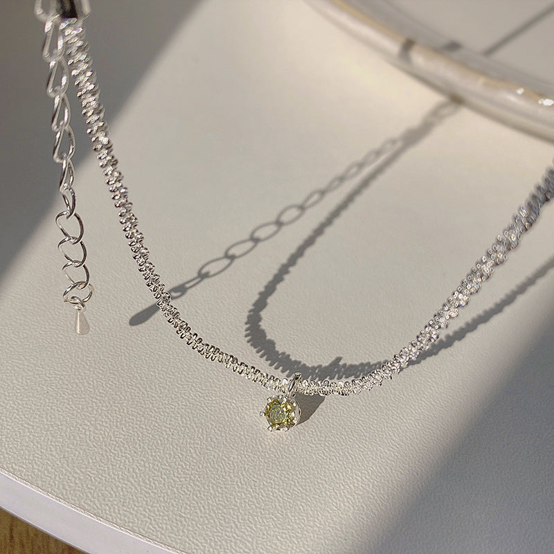 Wholesale 2023 Zircon Sparkling Baby's Breath Star Necklaces