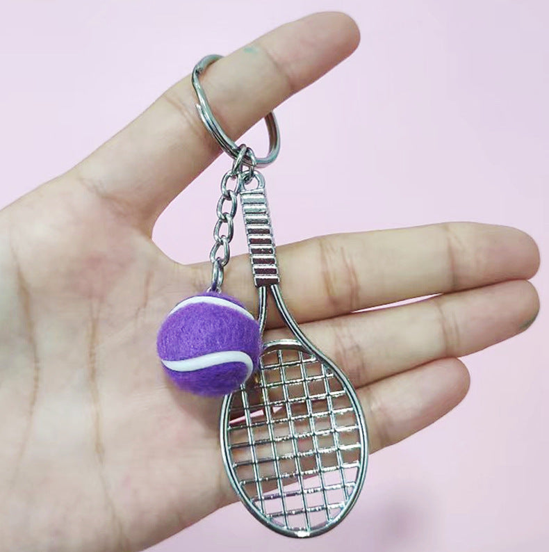 Wholesale Mini Tennis Racket Metal Keychain