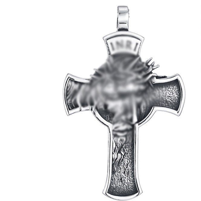 Wholesale Titanium Steel Retro Cross Pendant Necklace