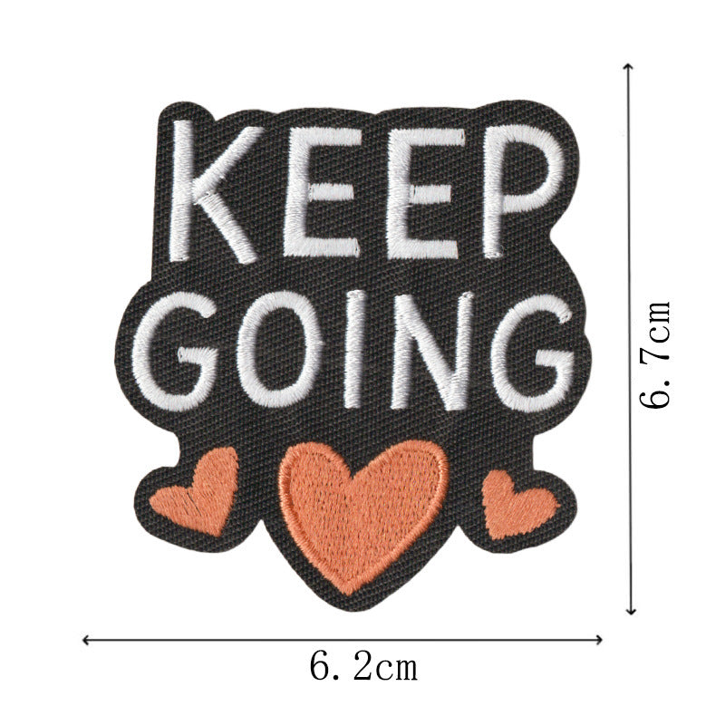 Wholesale Trendy Iron On Embroidered Alphabet Patch Set Of 9 Black Background For Clothing Towel DIY Decorative