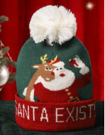 Wholesale Colorful Luminous Knitted Hat Christmas Warm Beanie