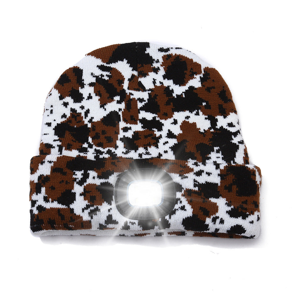 Wholesale Thickened Cow Light Outdoor Sports Knitted Hat