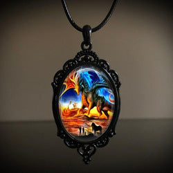 Wholesale Vintage Gothic style bat castle crow cross blood black cat church cemetery vampire vintage necklace