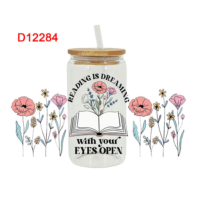 Wholesale  Teacher's Day Book Series 16oz Cup UV DTF Wraps