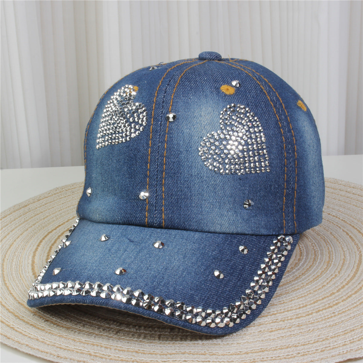 Wholesale British Denim Diamond Casual Baseball Cap