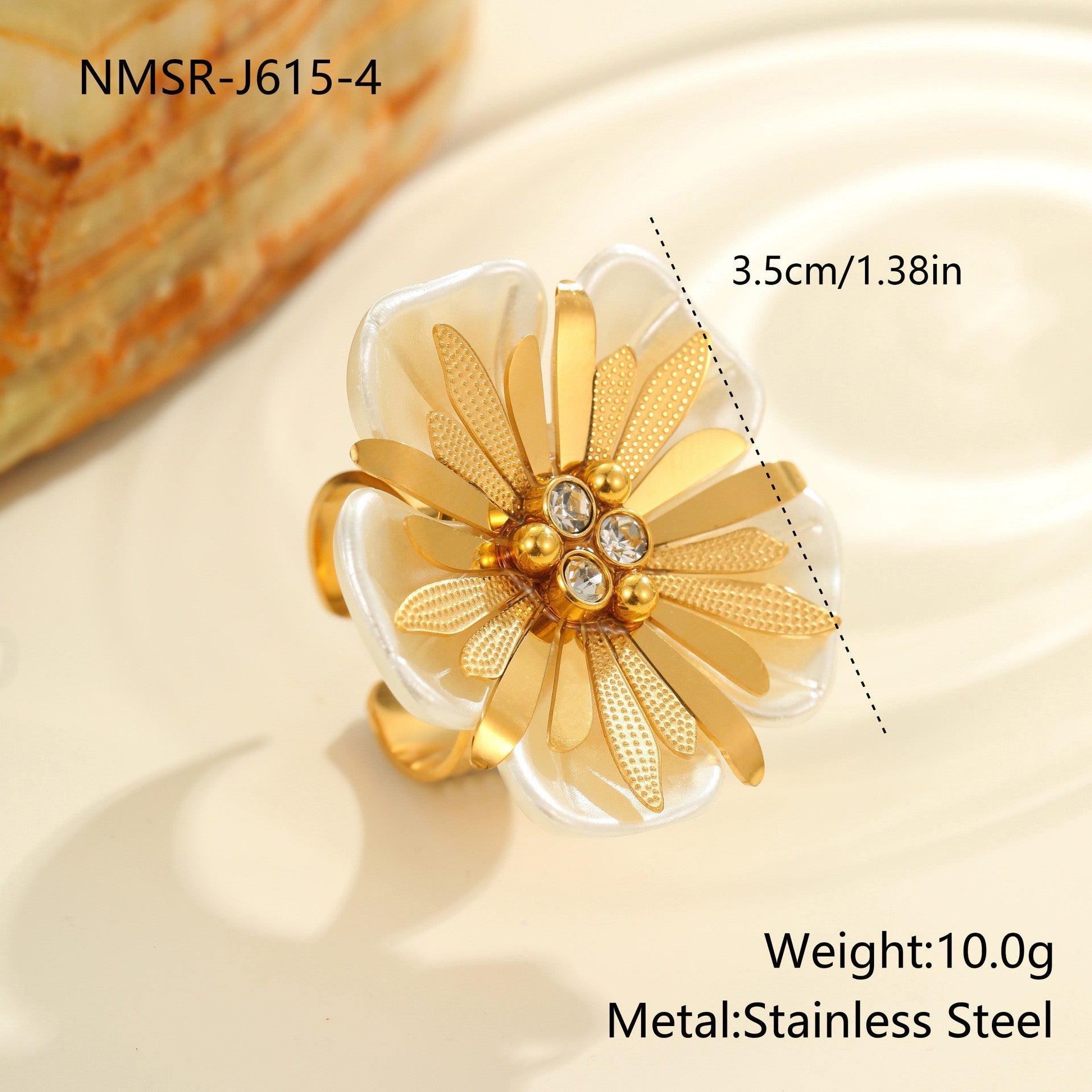 Wholesale Stainless Steel Flower Open  Rings