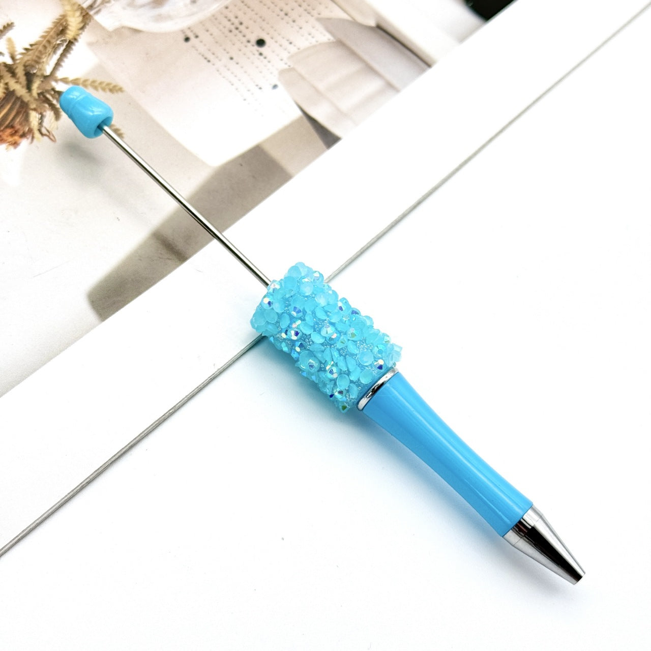 Wholesale DIY Sequin Bead Pen Colorful Resin Ballpoint Pen