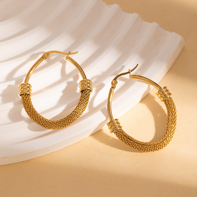Wholesale Titanium steel earrings gold plating high-quality earrings