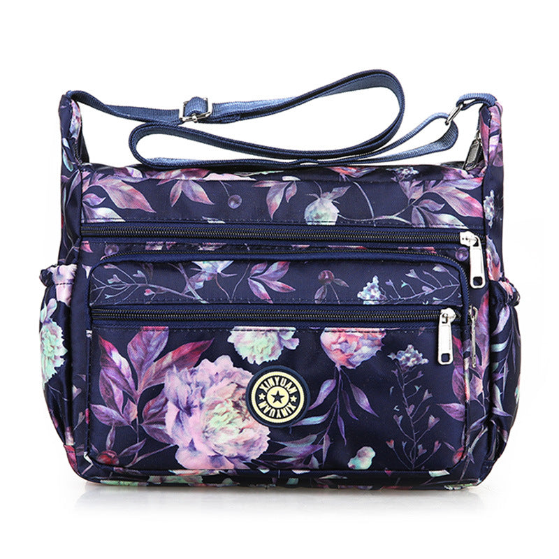 Wholesale Flower Cloth Oxford Cloth Single Shoulder Practical Middle aged Canvas Back Shoulder Bags