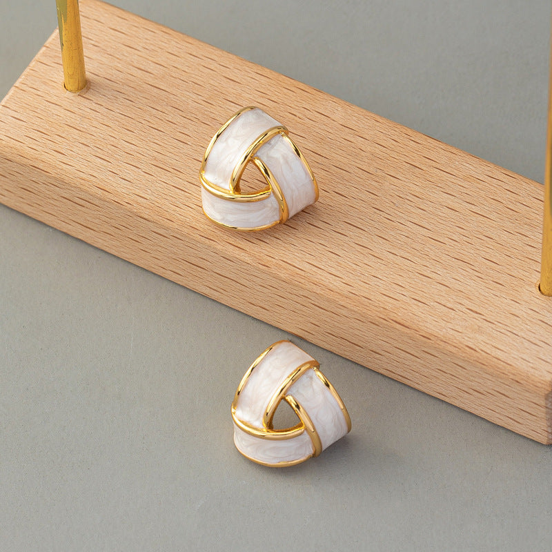 Wholesale Cross Enamel Stud Earrings