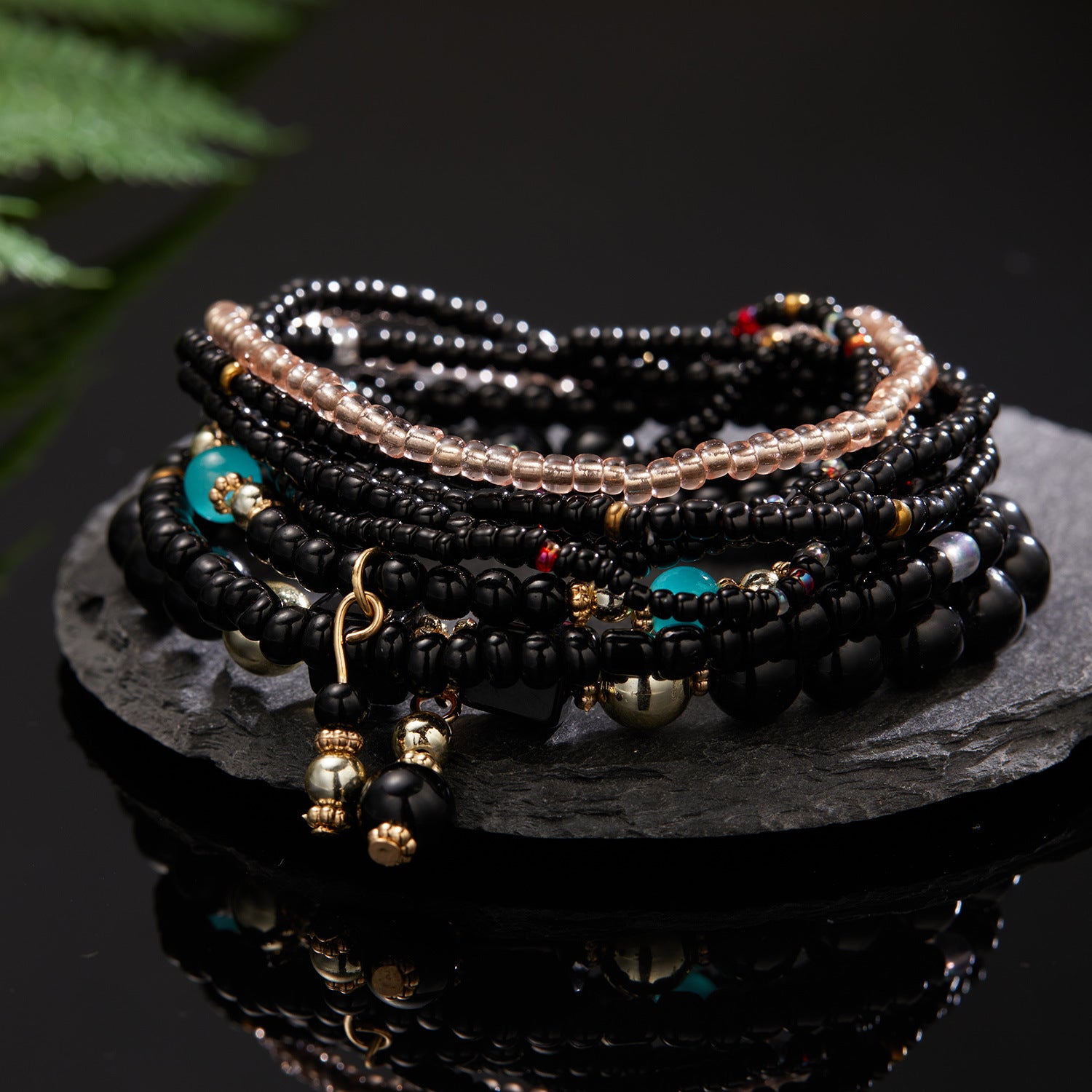 Wholesale Bohemian Wings Tassel Rice Beads Beaded Bracelet