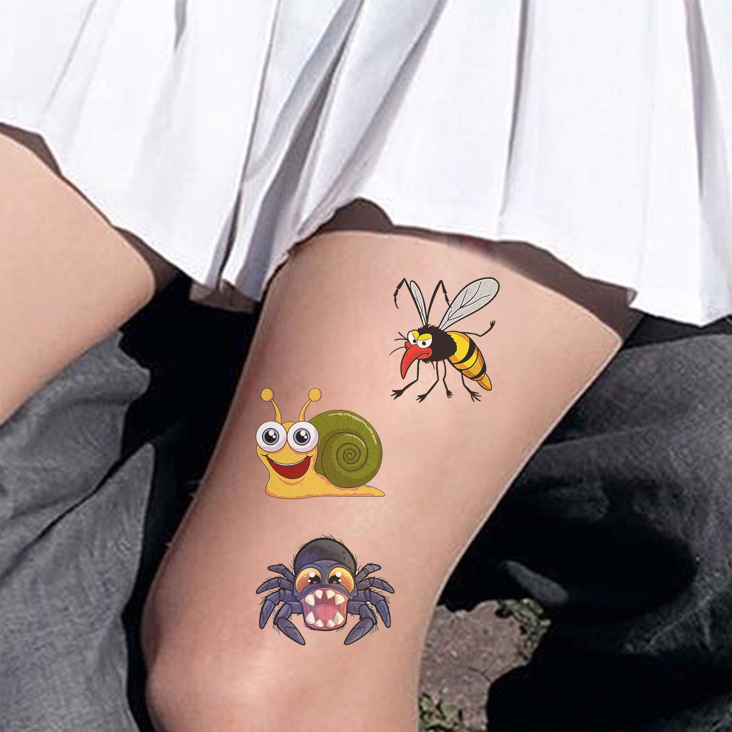 Wholesale 10pcs/pack New Children's Cartoon Insect Tattoo Stickers Cute Fun Waterproof Party Party Gift Temporary Stickers