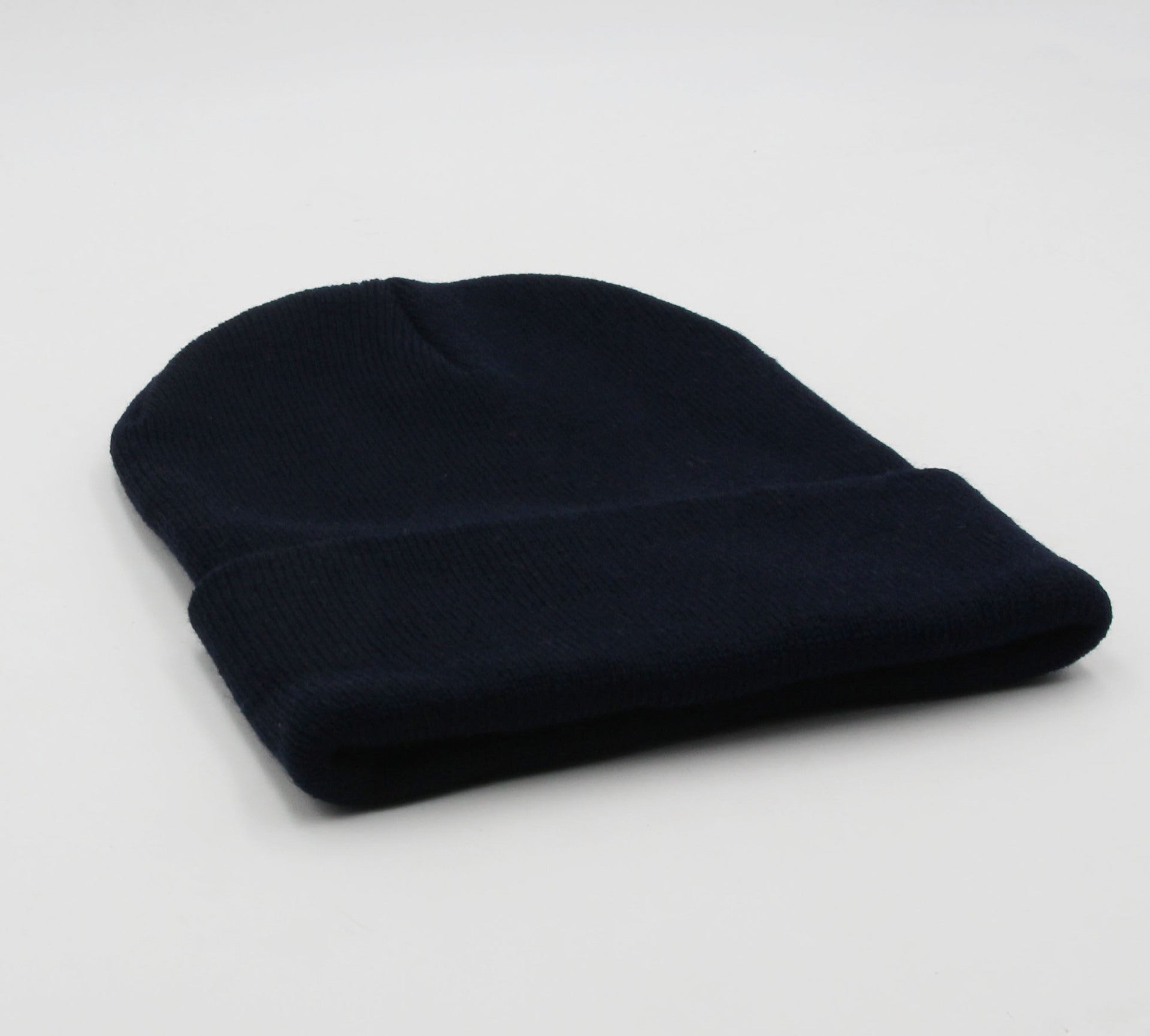 Wholesale Acrylic Rolled Edge Solid Color Knitted Hat Beanie