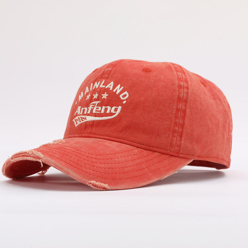 Wholesale Vintage Washed Embroidered Large Toe Circumference Cotton Soft-capped Baseball Cap