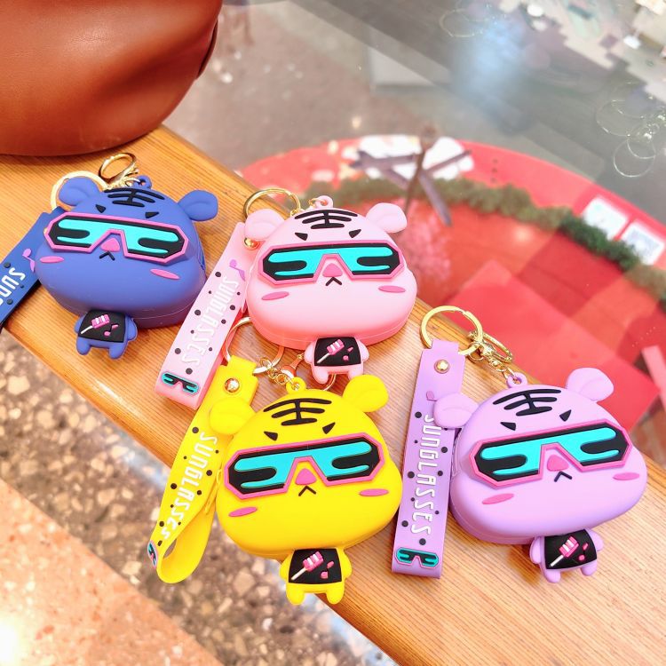 Wholesale Creative Silicone Electronic Sound Zero Wallet Keychain