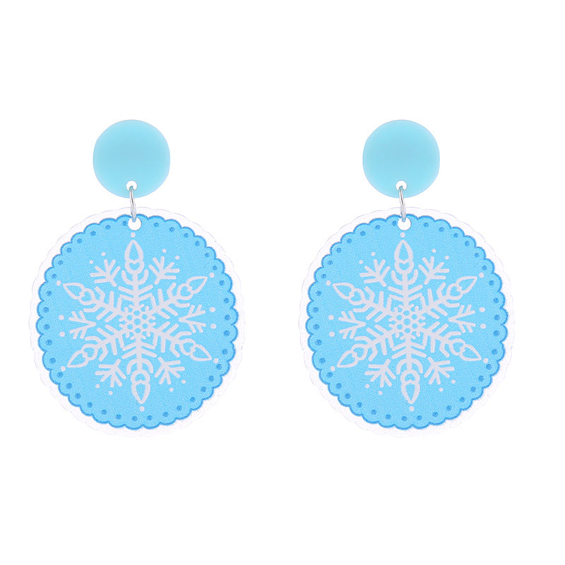Wholesale Christmas Double-sided Glitter Acrylic Earrings