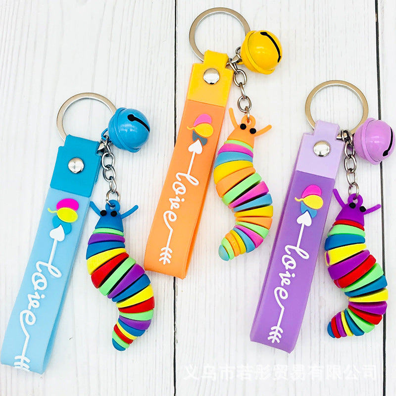 Wholesale Caterpillar PVC Keychains