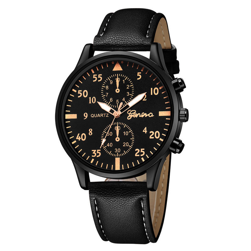 Wholesale PU Strap Men's Versatile Fashion Watch