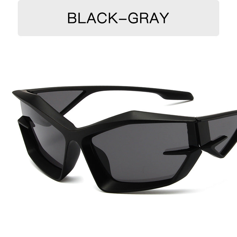 Wholesale PC Y2K Futuristic Colorful Special-shaped Sunglasses