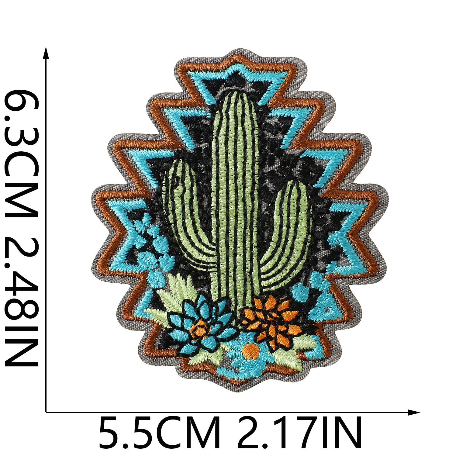Wholesale Western Cowboy Cactus Embroidered Iron On Patches DIY et And Bag Crafts Boutique Resale
