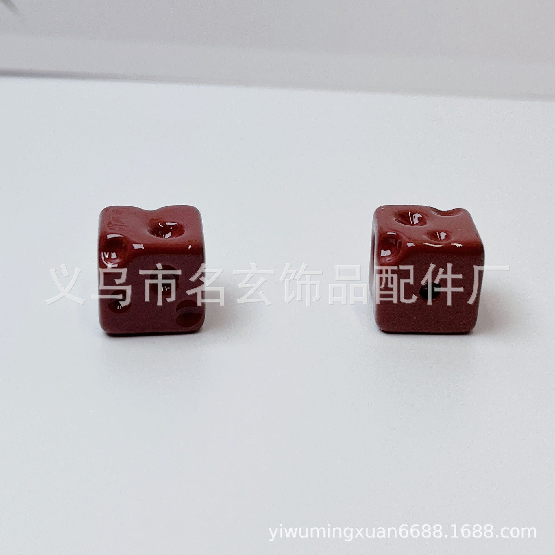 Wholesale   Random 200pcs /pack   Acrylic painted square cheese beads  Acrylic Beads