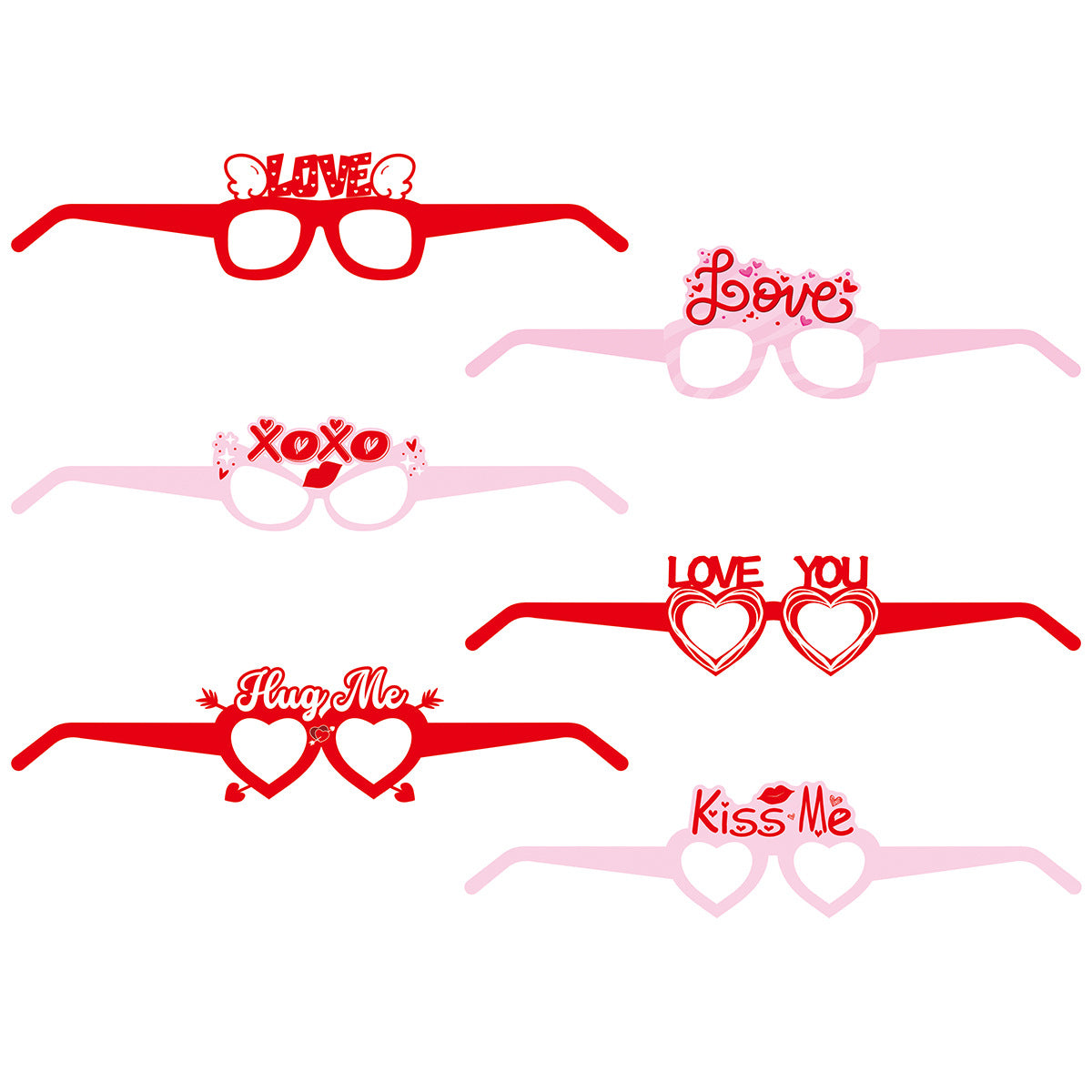 Wholesale Valentine's Day Wedding Commemorative Party Decoration Paper Love Glasses