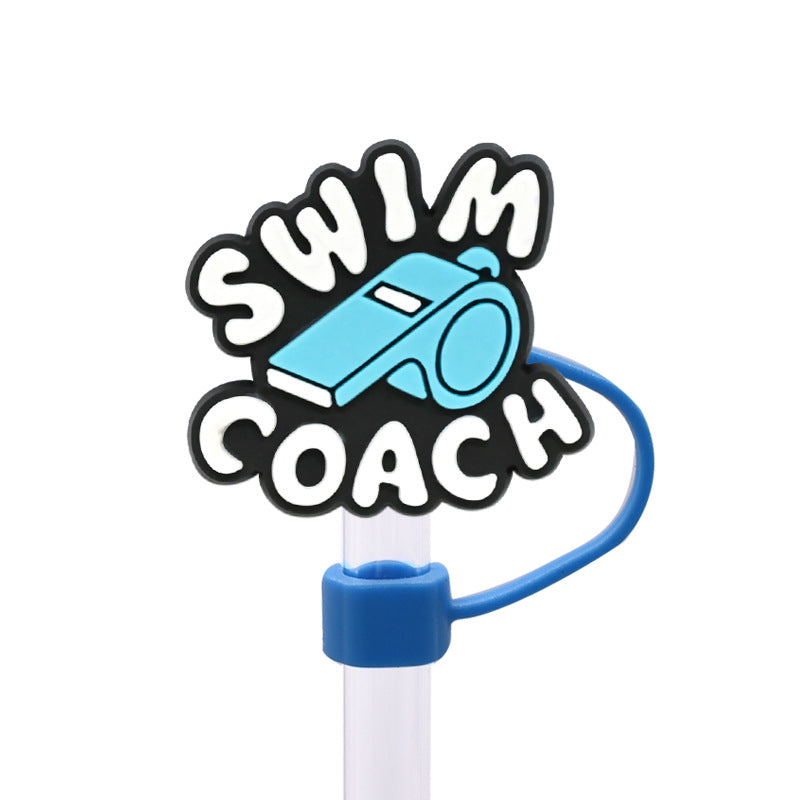 Wholesale Random 100pcs 10MM swimming dust plug straw hat creative DIY cup straw accessories