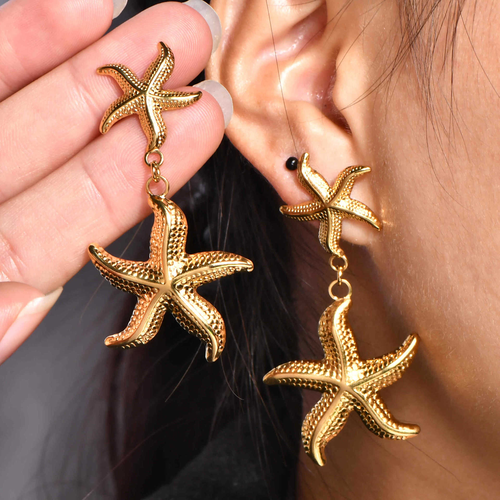Wholesale wholesale personality fashion new marine series earrings Joker starfish earrings