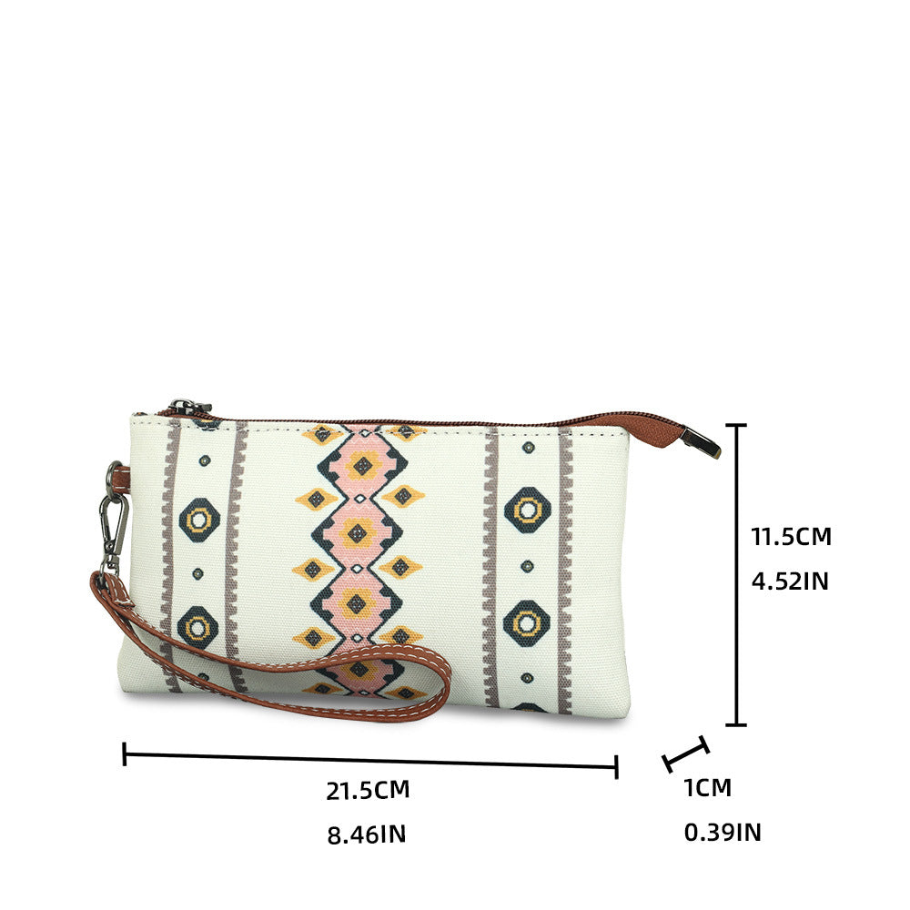 Wholesale Vintage Aztec Ethnic Storm Semitic Canvas Wallet