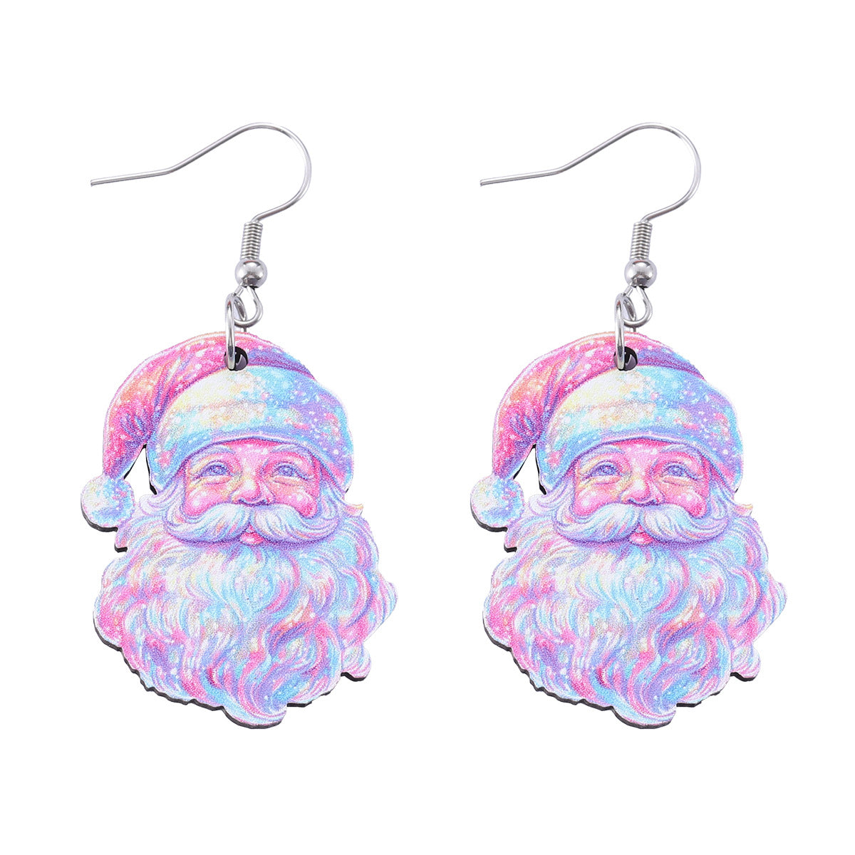 Wholesale  Christmas wooden double-sided  earrings