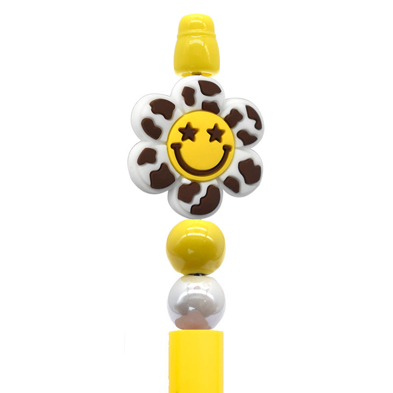 Wholesale Smiley face series cartoon flower Focal Beads