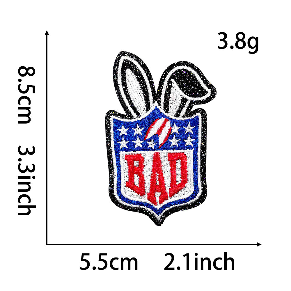 Wholesale Embroidered Football Game Day Iron On Patch DIY Decorative Applique For Coats And Fashion Accessories