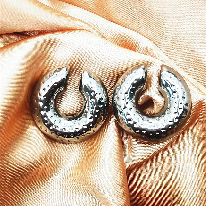 Wholesale Stainless Steel Hollow Ring Ear Clips Non-perforated Cartilage Clips