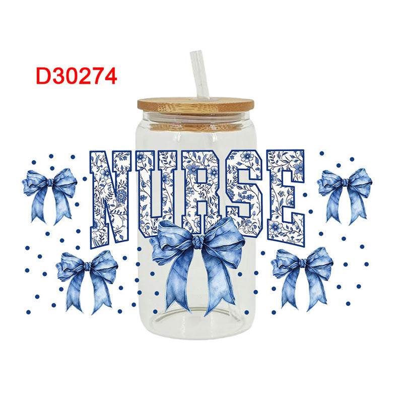 Wholesale Colorful Bow Mother's Day Series 16oz Cup UV DTF Wraps