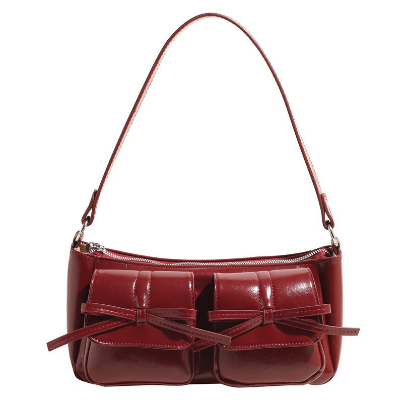 Wholesale Fashion bag winter simple casual small square bag bow crossbody bag