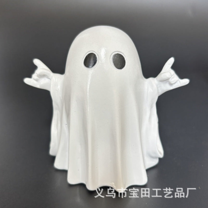Wholesale New Halloween Cute White Ghost Party Decoration Courtyard Decoration Study Desktop Decoration Small Ornaments