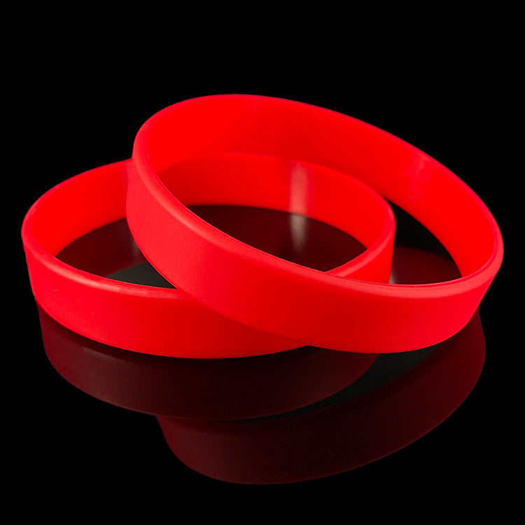 Wholesale 100pcs Sports Bracelets Grouped Printable Engraved Color-filled Rubber Bracelets