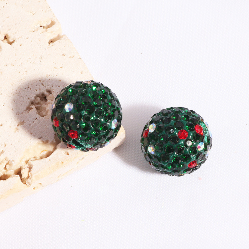 Wholesale 20pcs Sparkling soft clay colored full diamond beads