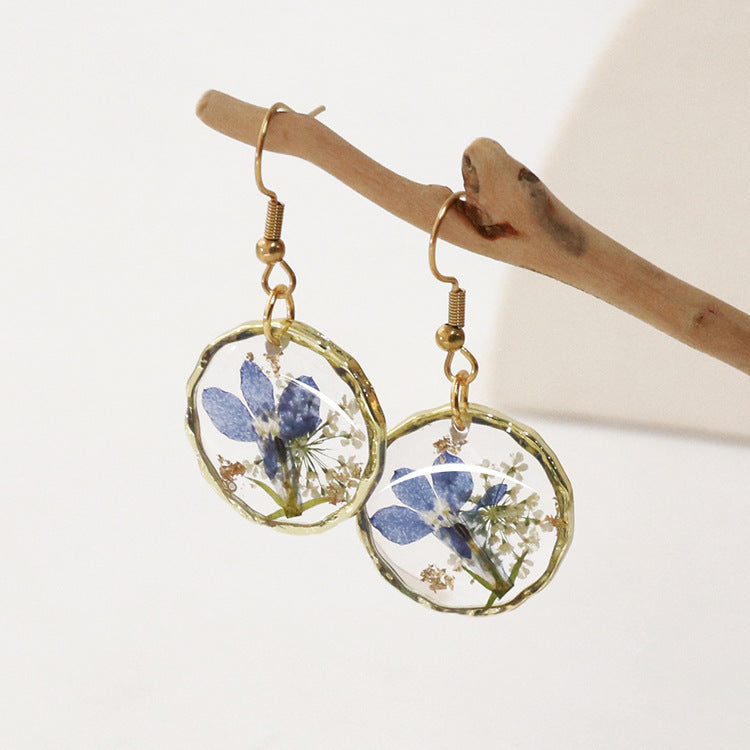 Wholesale 6pcs Monthly Handmade Epoxy Flower Series Earrings