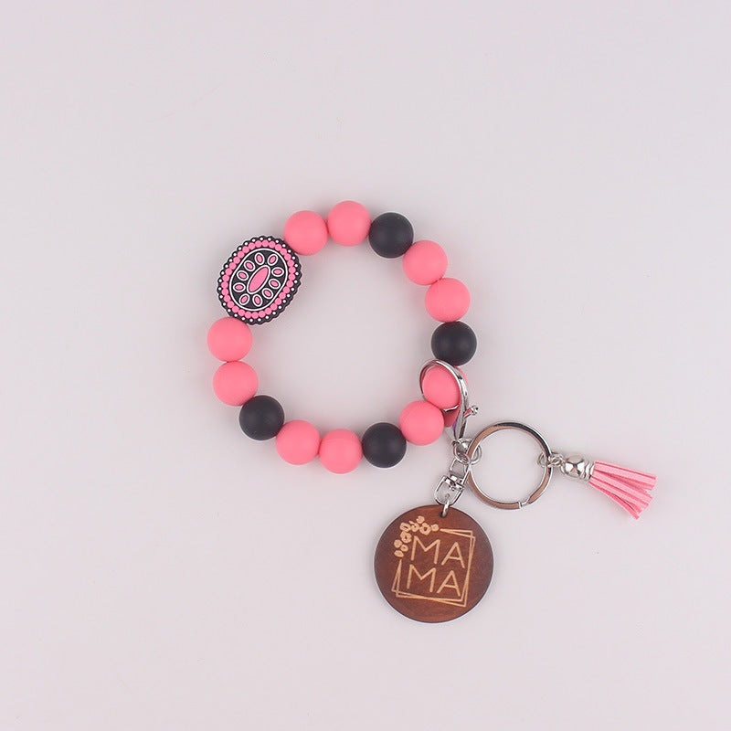 Wholesale Oval Gem Bracelet Creative Silicone Key Ring