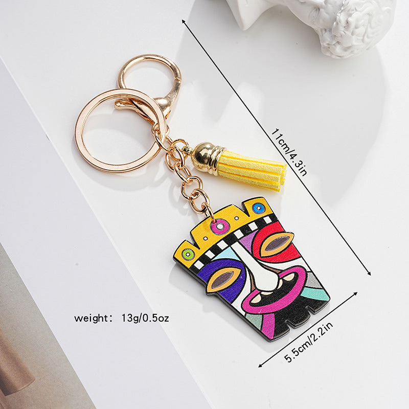 Wholesale Bohemian Funny Acrylic Keychain