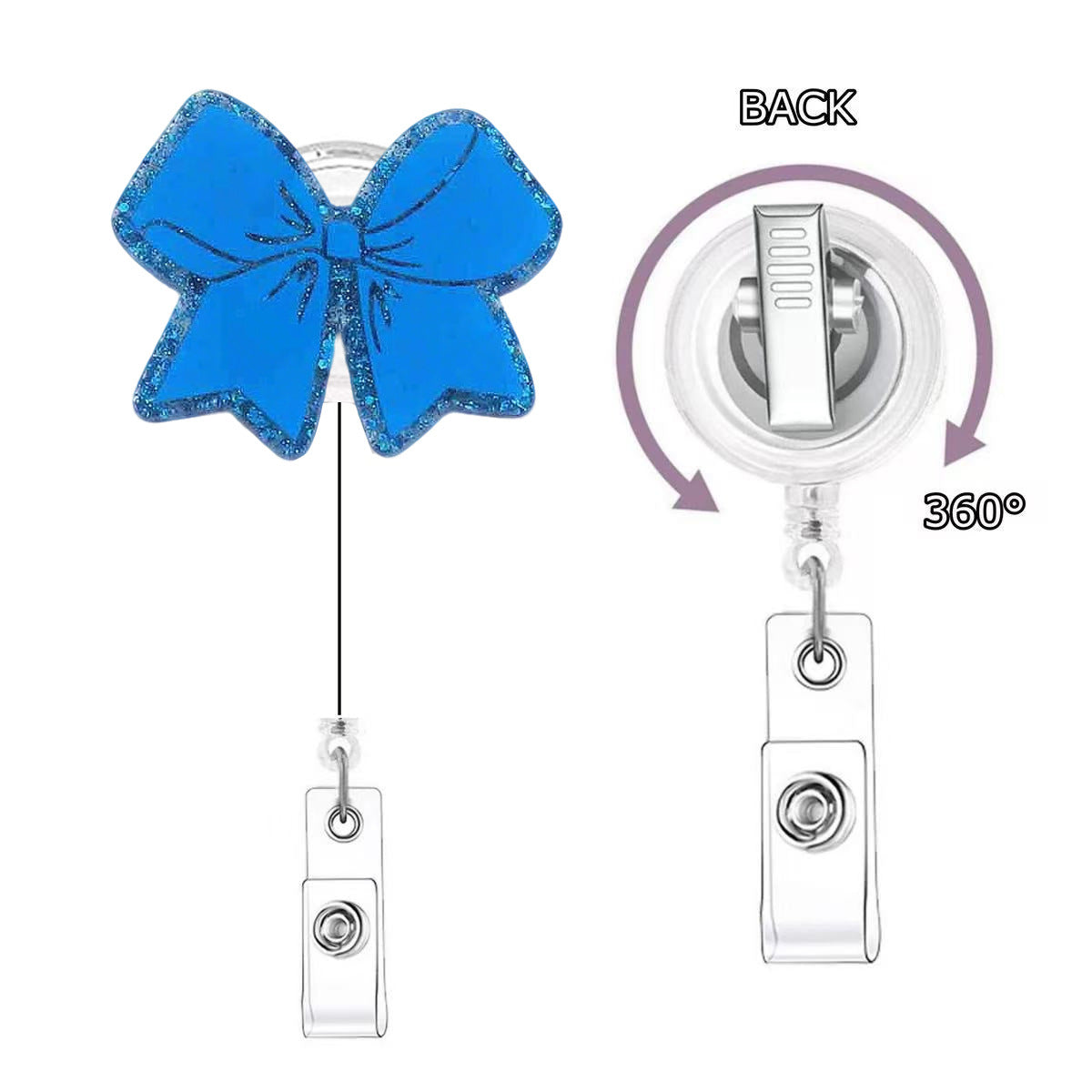 Wholesale Christmas Colored Bow Badge Reels