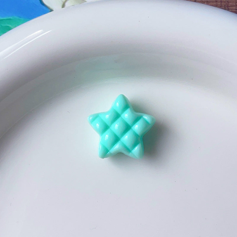 Wholesale 10pcs Five-pointed Star Color Stars Acrylic Beads