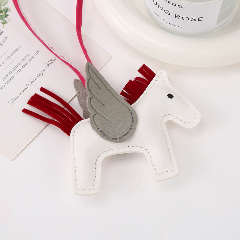 Wholesale Classic Wings Creative Pony Leather DIY Pendant Bag Pendant