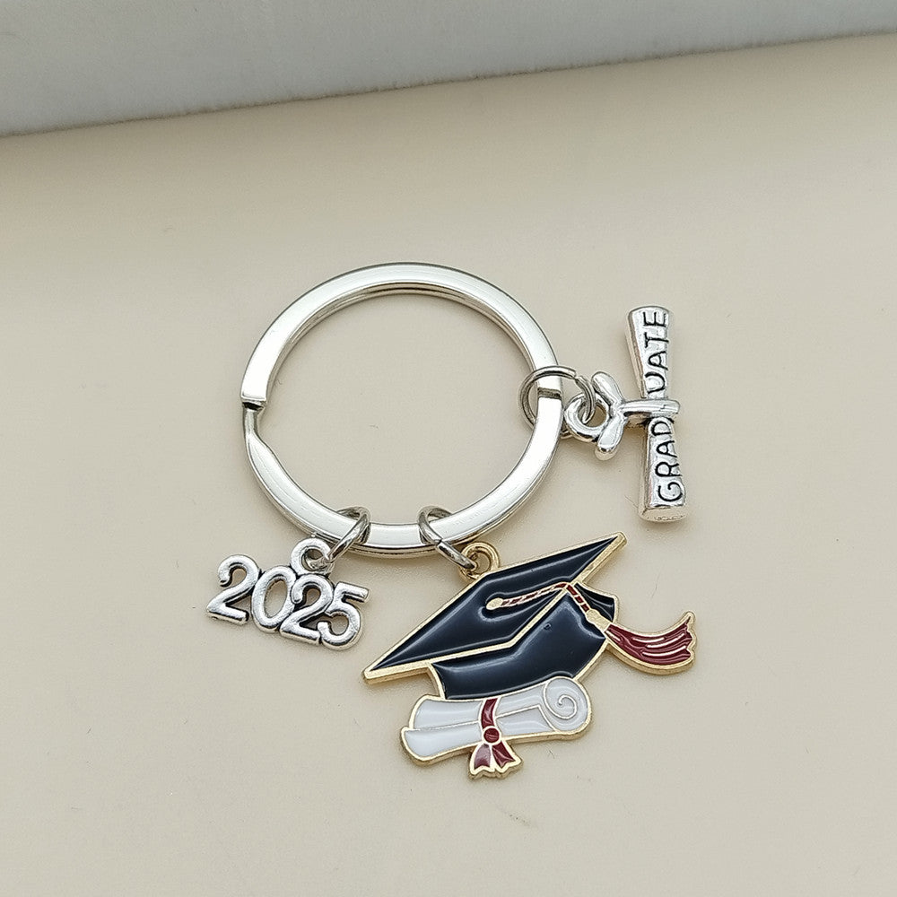 Wholesale Fashion Doctorate Hat Graduation Hat Book Hat Scroll Keychain