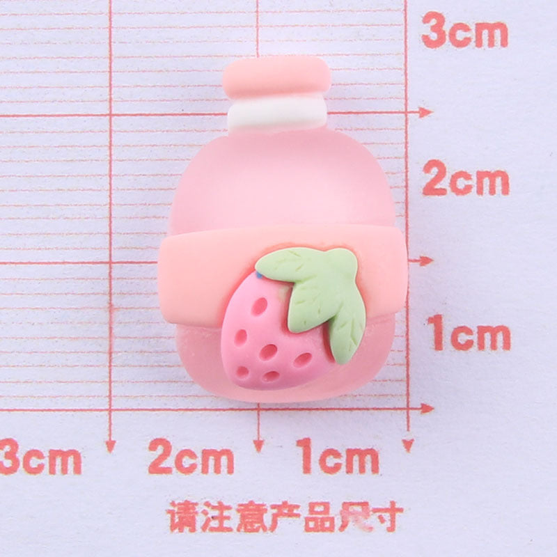 Wholesale semi-transparent sweet juice bottle resin cream glue Phone Case