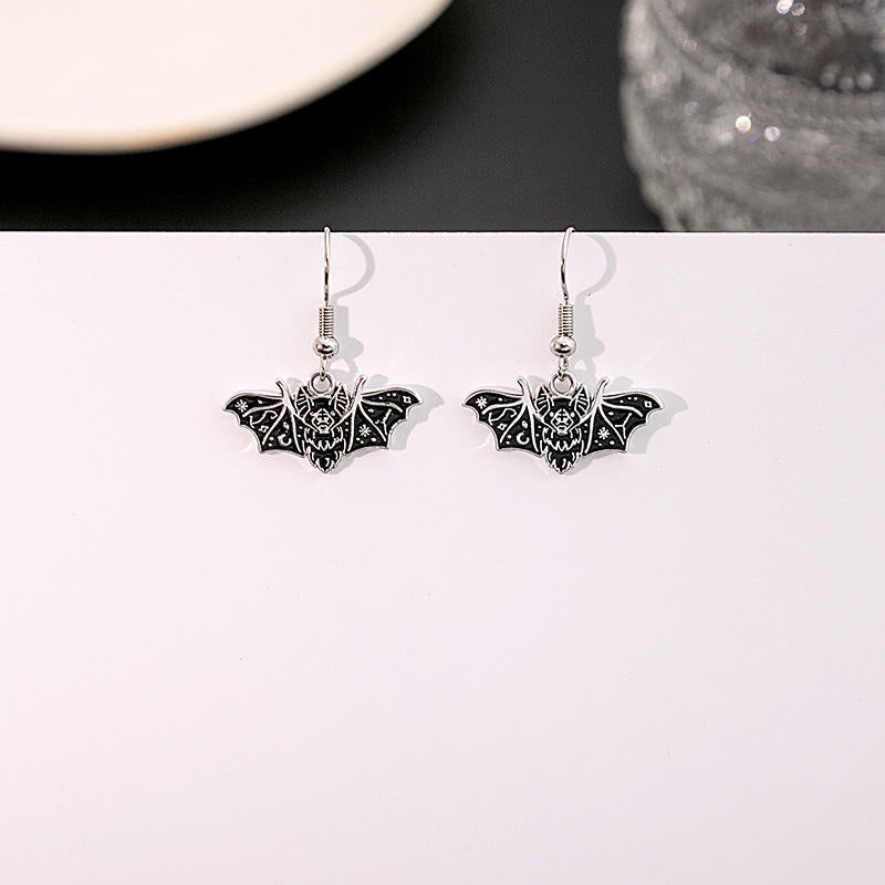 Wholesale Halloween Bat Alloy Earrings