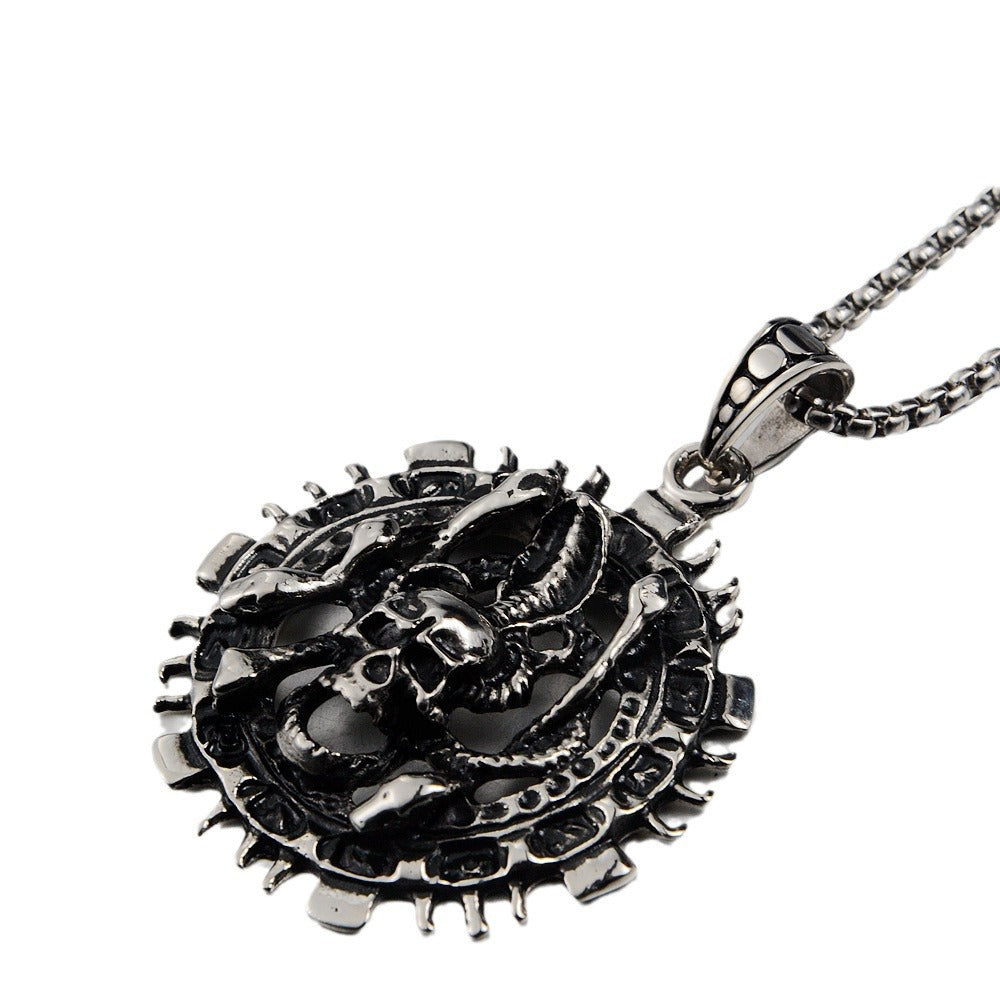 Wholesale Ghost Hand Necklace Personality Casual Fashion Titanium Steel Jewelry