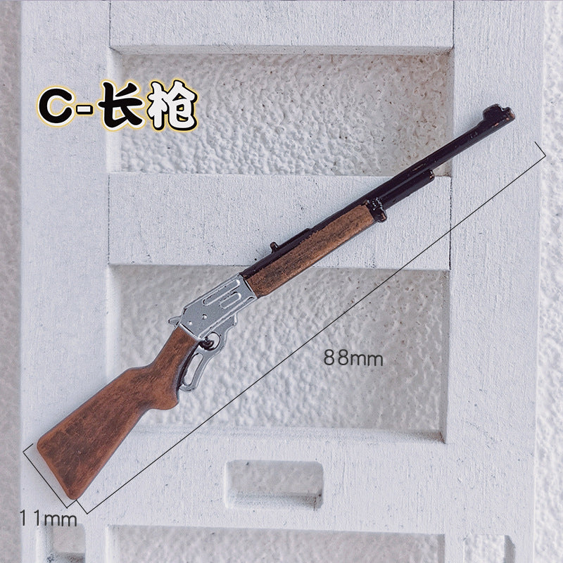 Wholesale Alloy Miniature Vintage Hunting Rifle Toy Gun Model For Dollhouse ama Craft Supply