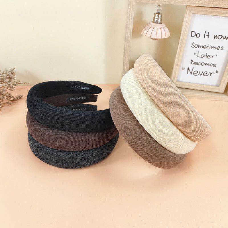 Wholesale Autumn and Winter Solid Color Fabric Hair Bands